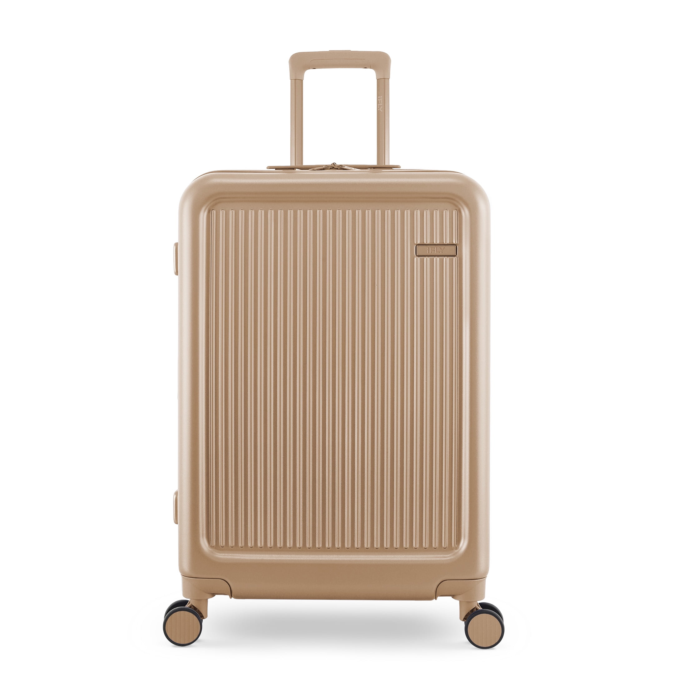 iFLY Roam 24" Medium Expandable Hardside Spinner Checked Luggage, Sand