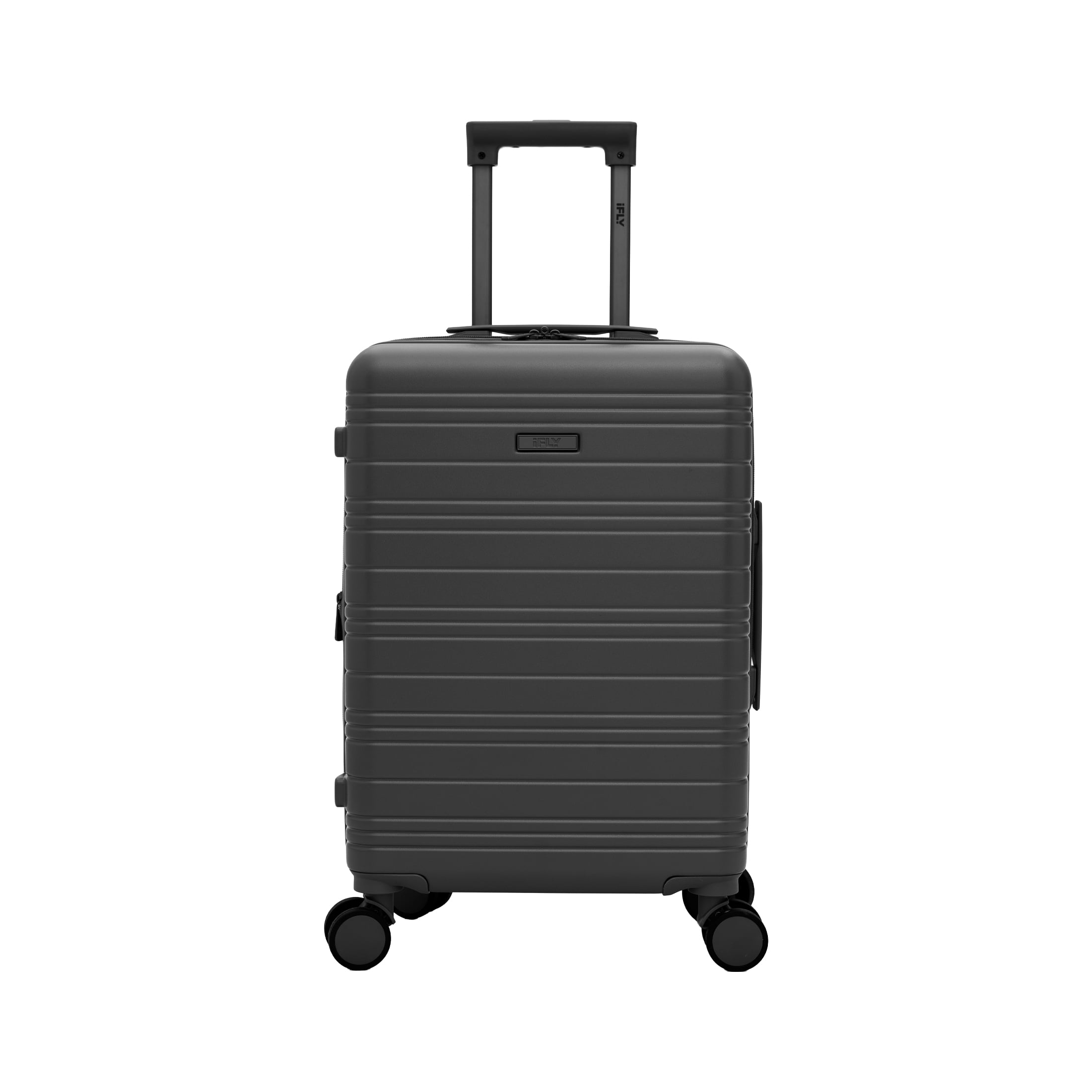 iFLY Take Off 20" Expandable Hardside Spinner Carry-on Luggage, Black