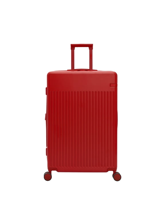 Transit 28" Expandable Hardside Spinner Large Checked Luggage, Red