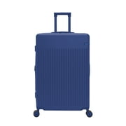 iFLY Transit 28" Expandable Hardside Spinner Large Checked Luggage, Royal Blue