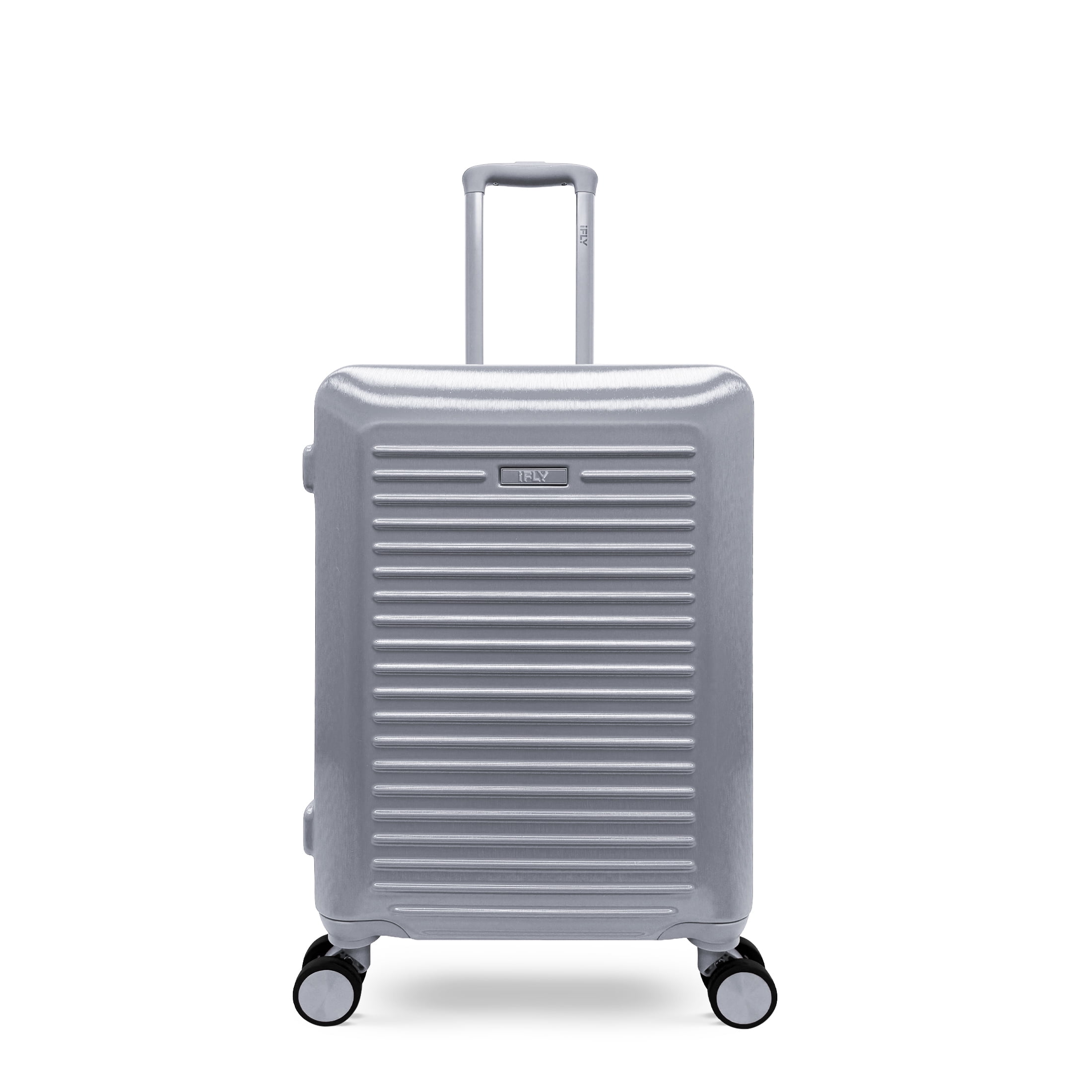 iFLY Volt 20" Expandable Hardside Spinner Carry-On Luggage, Silver