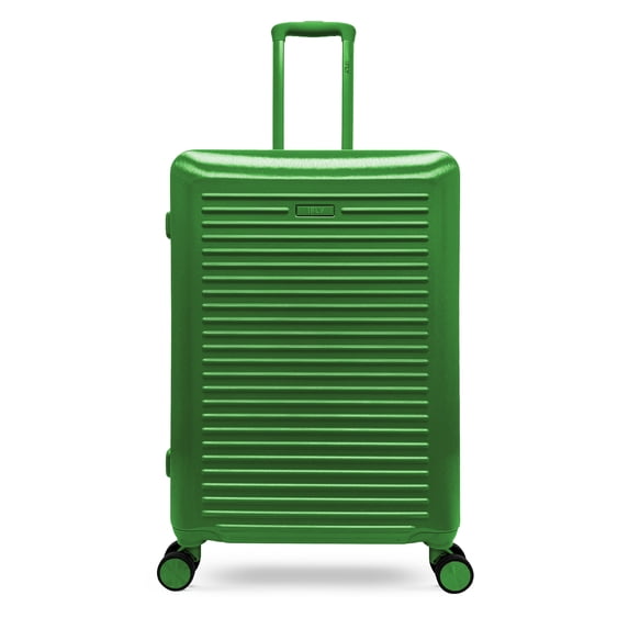 iFLY Volt 24" Expandable Hardside Spinner Checked Luggage, Hunter Green