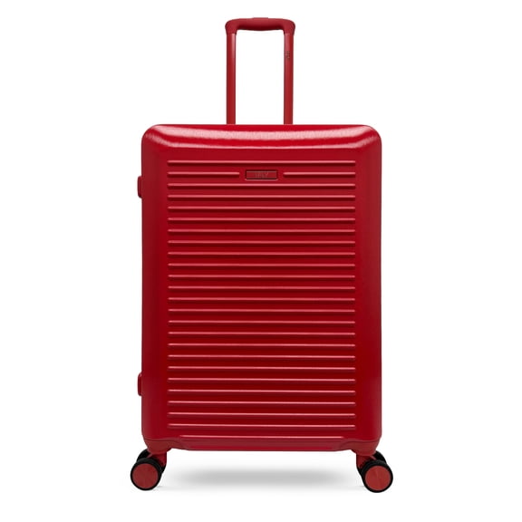 iFLY Volt 24" Expandable Hardside Spinner Checked Luggage, Red