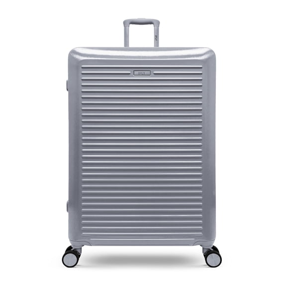iFLY Volt 28" Expandable Hardside Spinner Checked Luggage, Silver