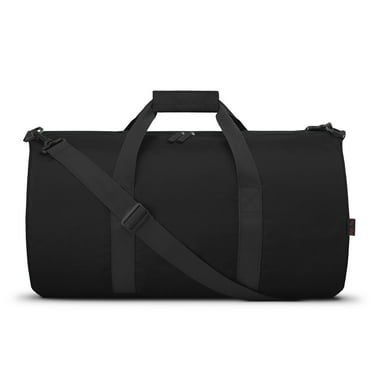 iFLY Packable Duffle with Adjustable Shoulder Strap and Luggage Trolley Sleeve, Black