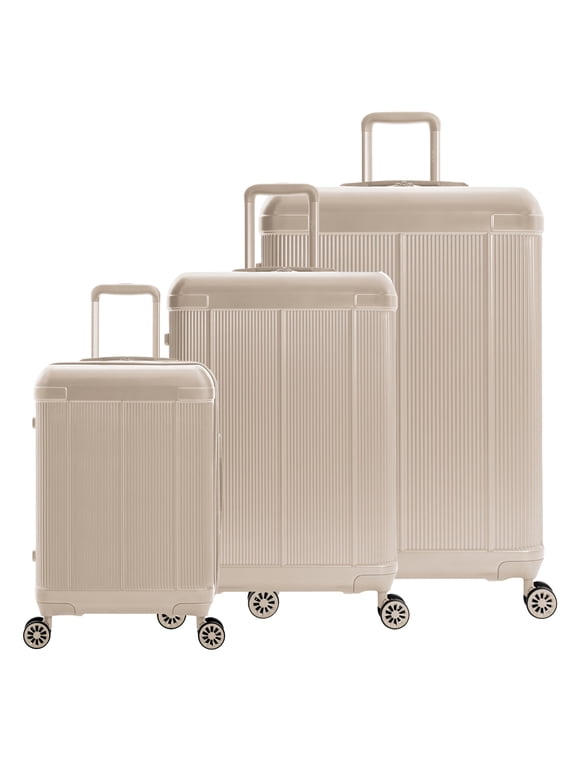 Rise 3-Piece Expandable Hardside Spinner Luggage Set , 20" Carry-on, 24 and 28" Checked Luggage, Sand