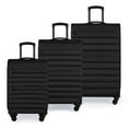 thumbnail image 1 of iFLY Softside Fibertech 3-Piece Luggage Set, 20" Carry-on, 24" Checked and 28" Checked Luggage, Black, 1 of 10