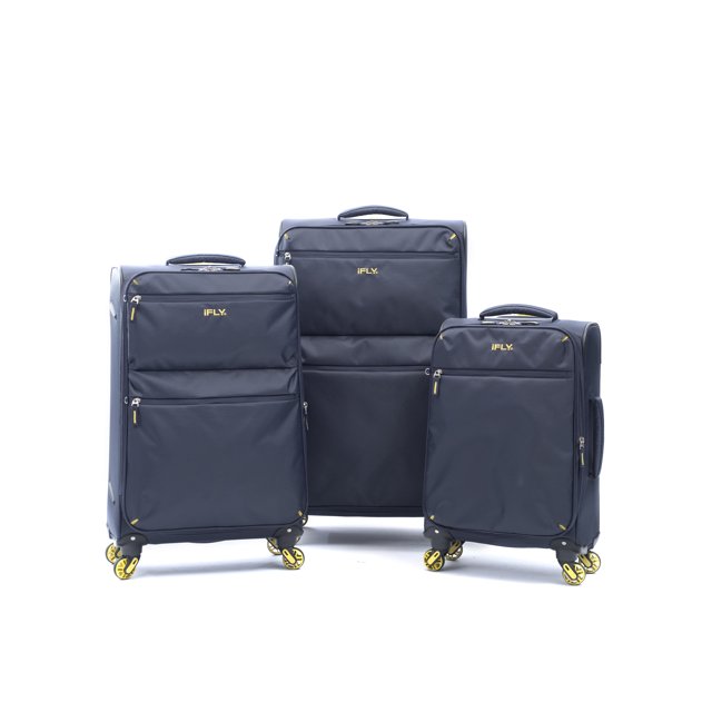 iFLY Softside Luggage Ez Glider 3 piece set, Navy