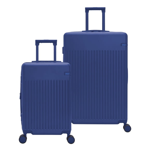 iFLY Transit 2-Piece Expandable Hardside Spinner Luggage Set , 20" Carry-on and 28" Checked Luggage, Blue