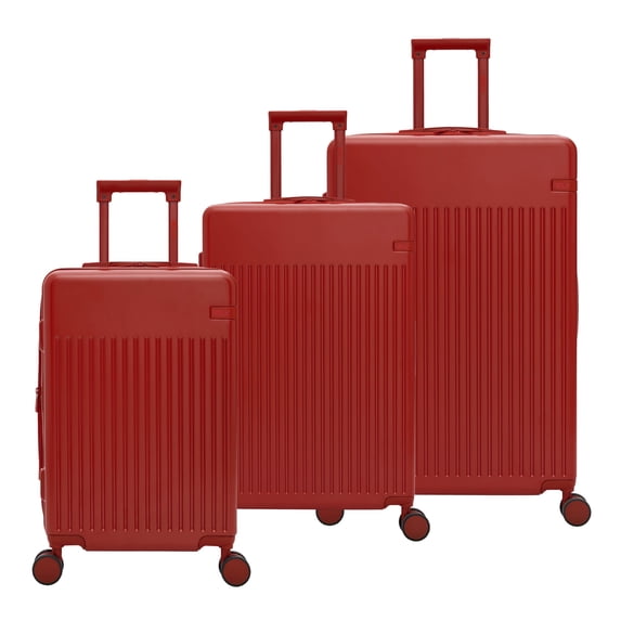 iFLY Transit 3-Piece Expandable Hardside Spinner Luggage Set , 20" Carry-on, 24 and 28" Checked Luggage, Red