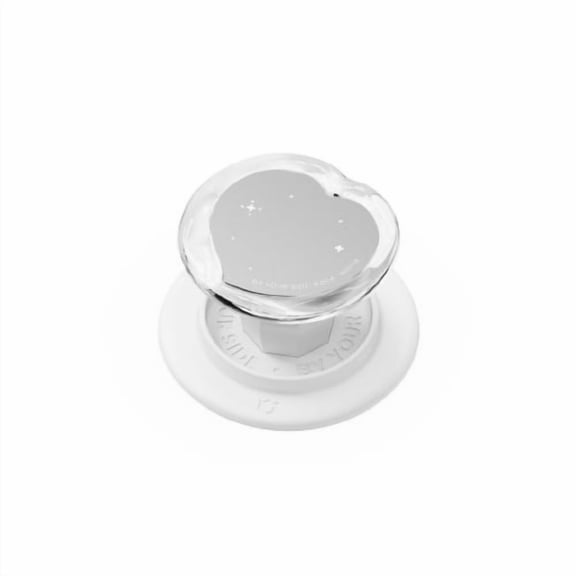 iFace BeBling V2 [MagSynq Standard Grip Holder] Compatible with MagSafe Phone Case Mirror Chrome Clear Glossy Water Ripple Heart Design Case Shockproof Protection - Clear
