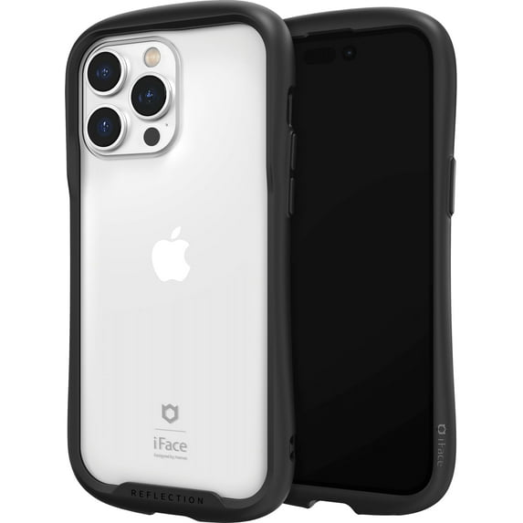 iFace Reflection Apple iPhone 14 Pro Cute Shockproof 2 Layer Protection Heavy Duty Ergonomic Phone Case for Girls Women - Black