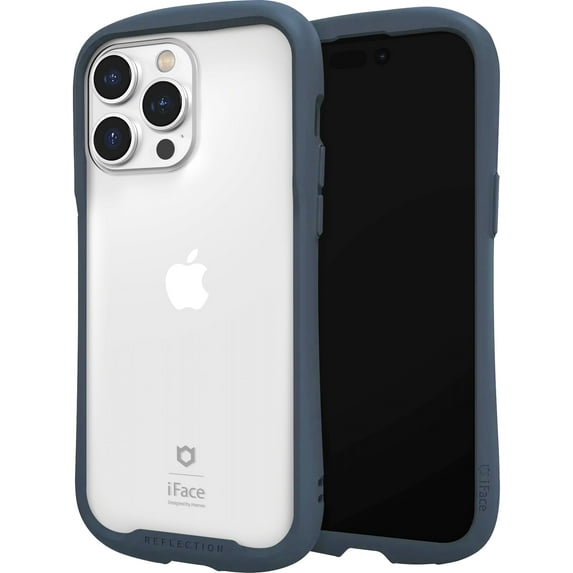 iFace Reflection Apple iPhone 14 Pro Cute Shockproof 2 Layer Protection Heavy Duty Ergonomic Phone Case for Girls Women - Navy