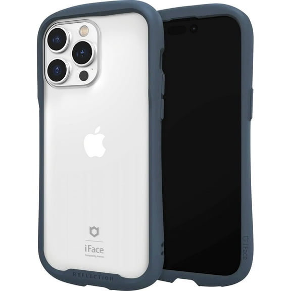 iFace Reflection Apple iPhone 14 Pro Max Cute Shockproof 2 Layer Protection Heavy Duty Ergonomic Phone Case for Girls Women - Navy