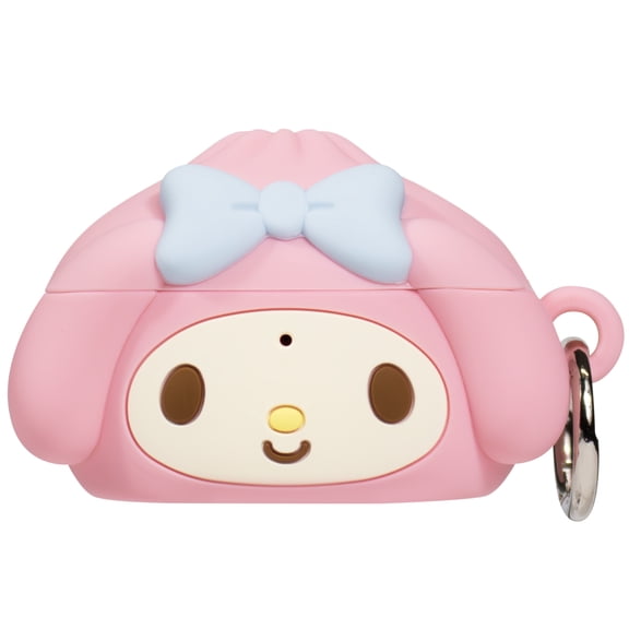 iFace x Hello Kitty and Friends Case [ Compatible with AirPods Pro 2 ][Steamed Bun Series] Silicone Protective Cover [Carabiner Clip Included] [Wireless Charging Compatible]  My Melody