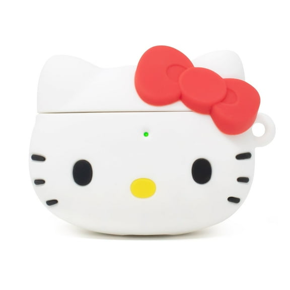 iFace x Sanrio Cute Silicone Protective Cover Designed for AirPods 1/2 Case [Carabiner Clip Included] - Hello Kitty
