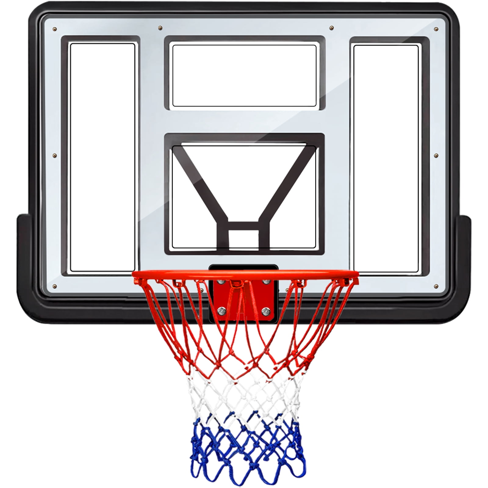 iFanze 44" Basketball Backboard and Rim Combo, Wall Mounted Basketball