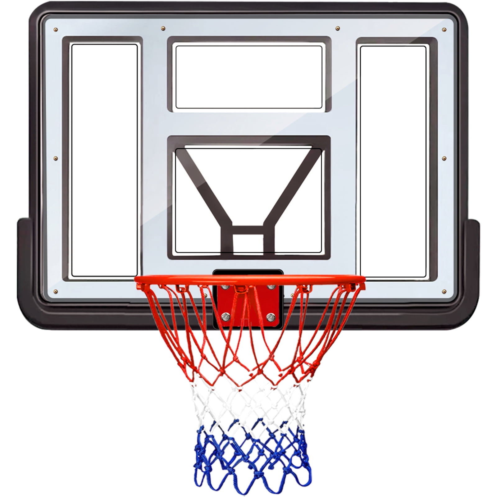 iFanze 44" Basketball Backboard and Rim Combo, Wall Mounted Basketball