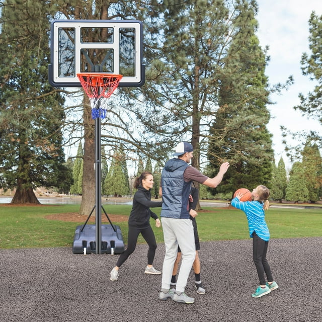 iFanze 44" Portable Basketball Hoop System, 4.410 ft Height Adjustable