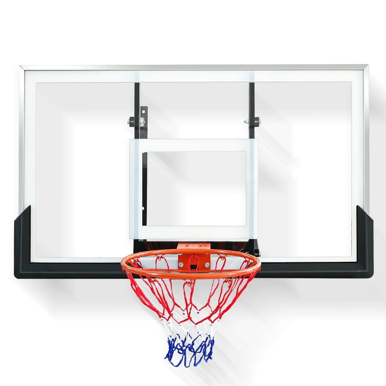 A general view of the Basketball ring and backboard equipment of