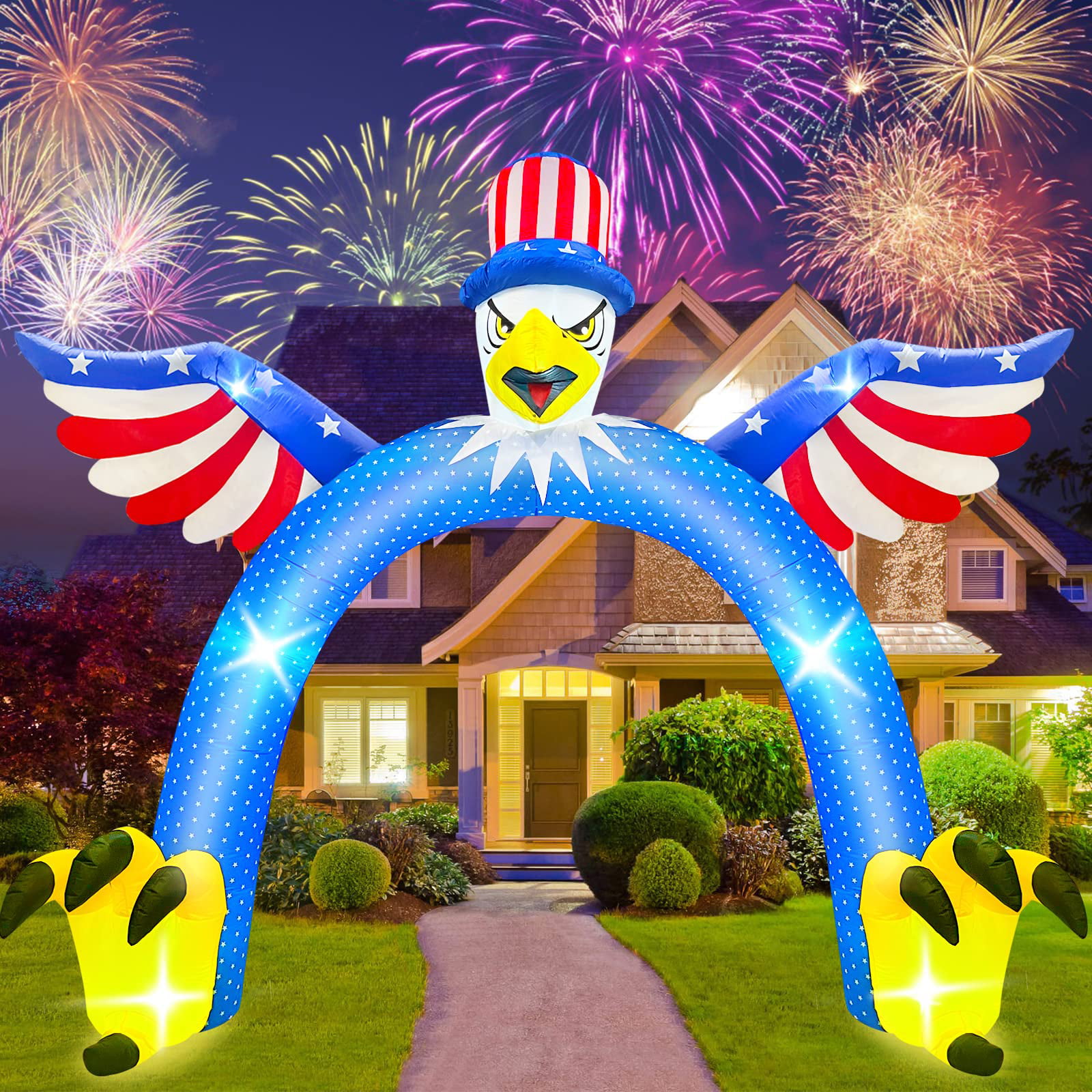 iFanze 9FT Tall Patriotic Independence Day Inflatable Archway 4th ...