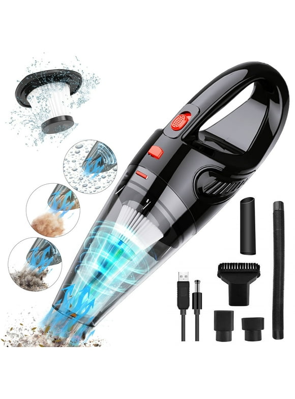 iFanze Handheld Vacuum Cordless, 6KPA Powerful Cyclonic Suction Vacuum Cleaner, Car Vacuum Cleaner, Portable Quick Charge Handheld Vacuum with Washable HEPA Filter for Car
