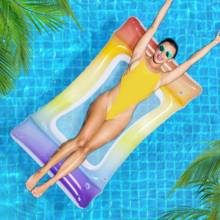 iFanze Pool Loungers Inflatable Swimming Hammock Relaxing Chair Seat Multi Purpose Water Floats Walmart
