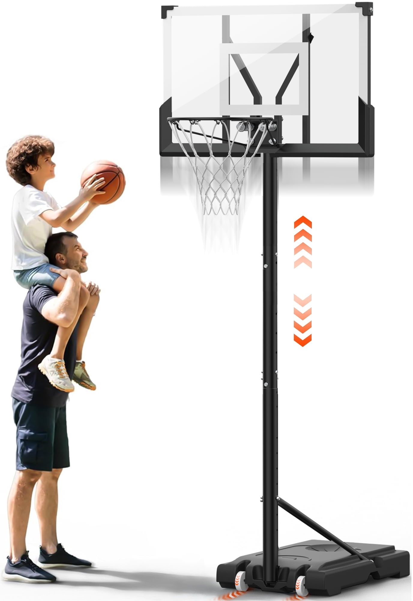 iFanze Portable Basketball Hoop Goal System with Wheels Height Adjustable 4.4ft – 10ft for Kids Adults Indoor Outdoor Sansujyuku sansujyuku.com
