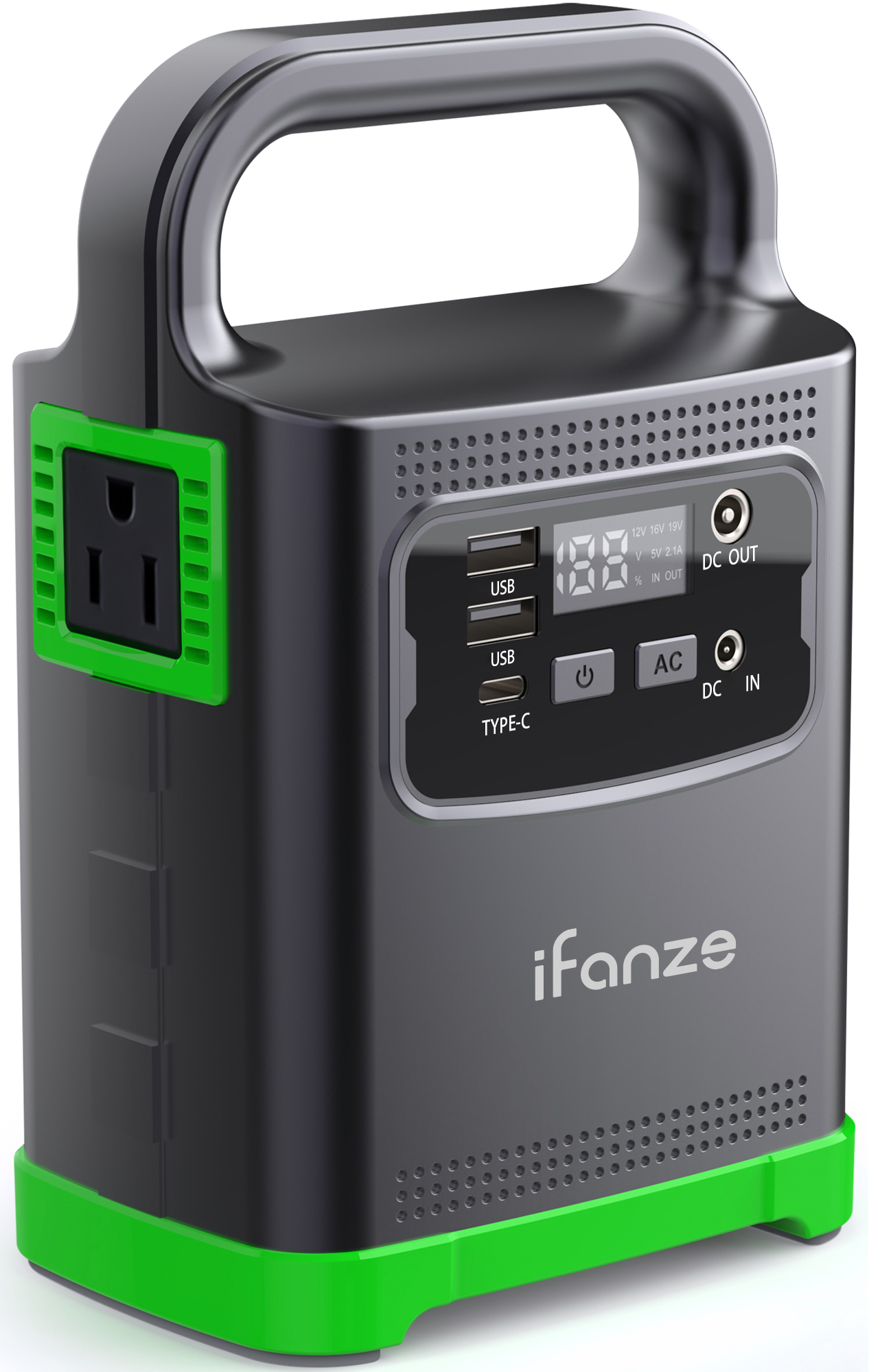iFanze Portable Power Station, 24000mAh Camping Lithium Battery Solar Generator Fast Charging with AC Outlet 100W Peak Power Bank for Home Backup Outdoor Emergency RV Van Hunting - image 1 of 10