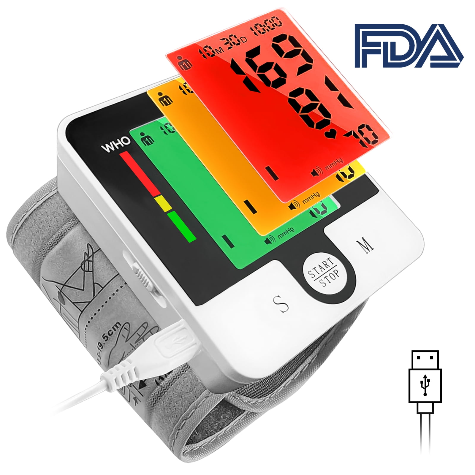 Lovia Intelligent Type Digital Blood Pressure Monitor w/ LCD Display NEW
