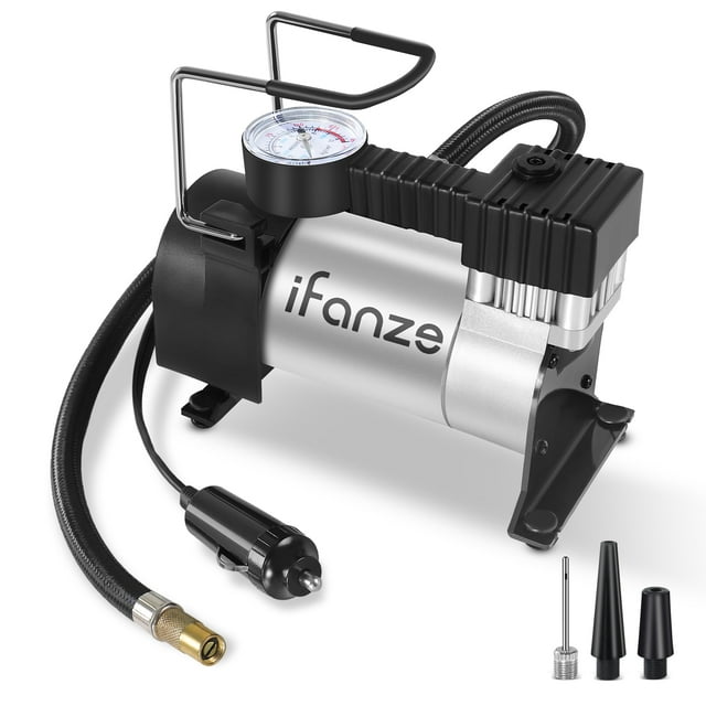 iFanze Tire Inflator Portable Air Compressor Pump DC 12V Tire Inflator