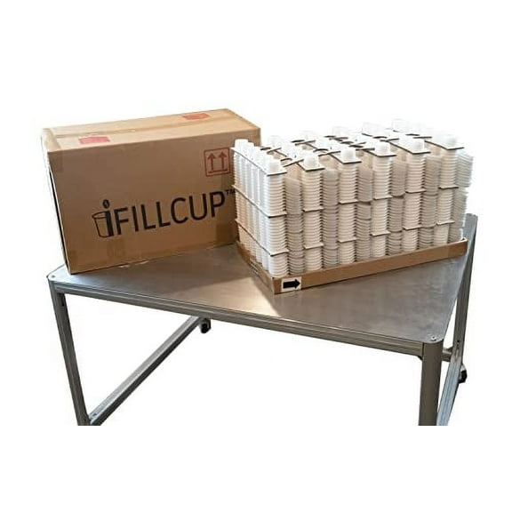 iFillCup Refillable K Cups - Hold 50% More Coffee for Richer Larger Brew, Universal K Cup Brewer Compatibility, Gold Medal Champion Sponsor, Reusable up to 5 Times | 1296 Pack White