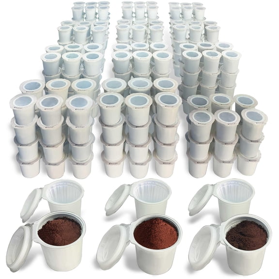 288 FillCup Fillable K Cups - Ultrafine Filters for Sediment-Free Brewing, Universal K Cup Brewer Compatibility, DeepBrew Filter Holds 50% More Coffee for Stronger and Bigger Brews (White)