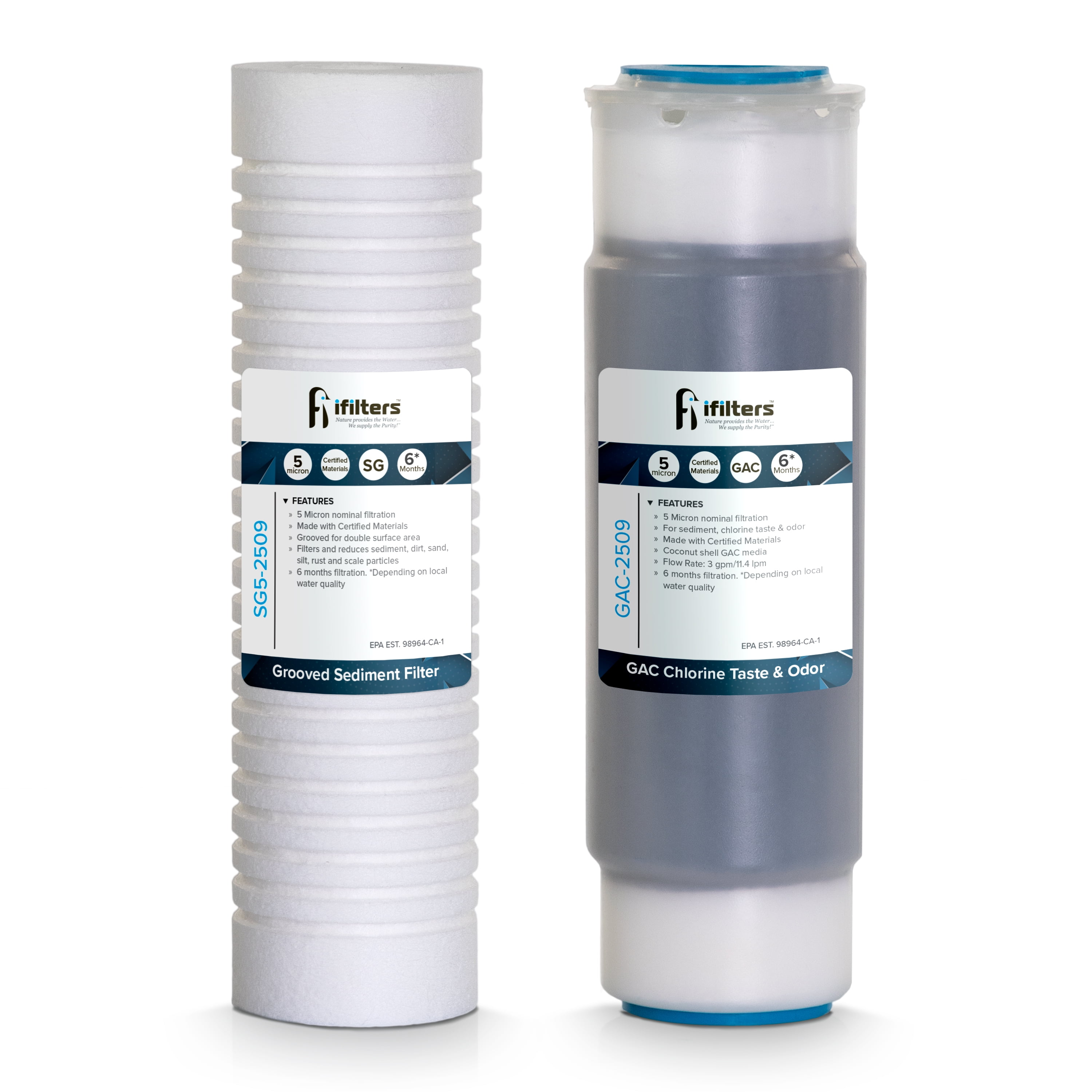 Whole House 2-Stage Sediment and Carbon Replacement Filters
