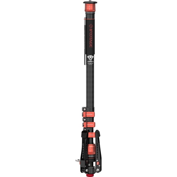 iFootage Cobra 3 C180F-P 4-Section Carbon Fiber Monopod with Pedal-Release Mini Tripod Base