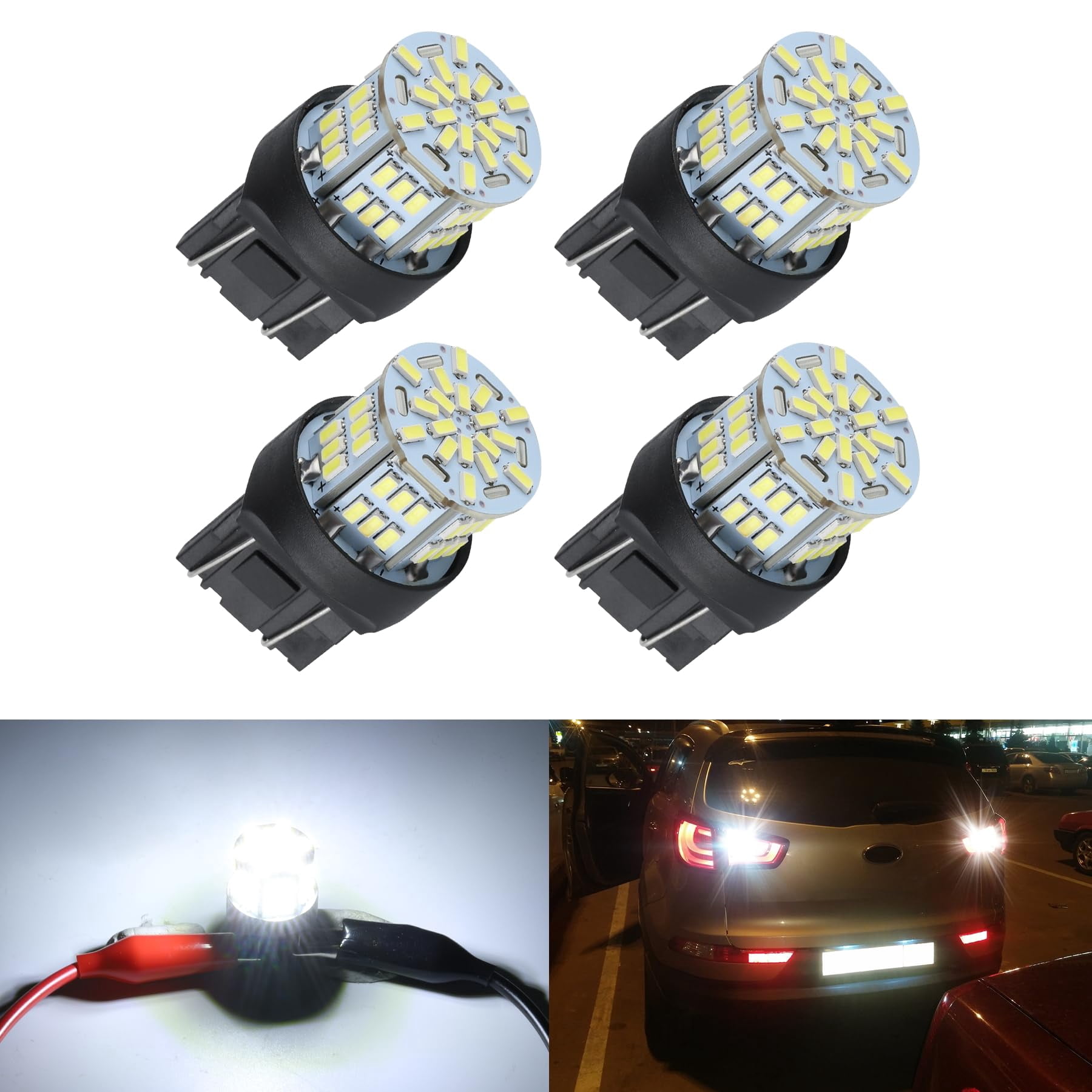 iFunyLED 4PCS 7443 LED IFF17 Bulb Back Up Reverse Light 12V-24V Super ...