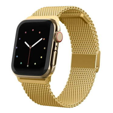 iGK Compatible with Apple Watch Band 38mm 40mm 42mm 44mm, Stainless Steel Mesh Loop Band Adjustable Magnetic Replacement Wristband Compatible with iWatch Series 7 6 5 4 3 2 1 SE