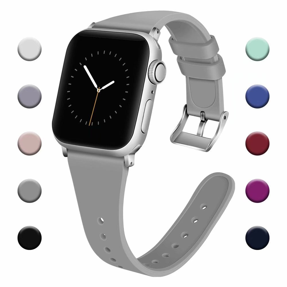 Luxury Designer Watch Band Compatible with Apple Watch 41mm 40mm 38mm, Soft  Leather Replacement Band Strap Watch Band for iWatch Series