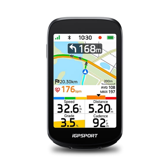 iGPSPORT BSC500 Touchscreen GPS Bike Computer, 3.3'' Display MAP & Voice Navigation Climb Training Function