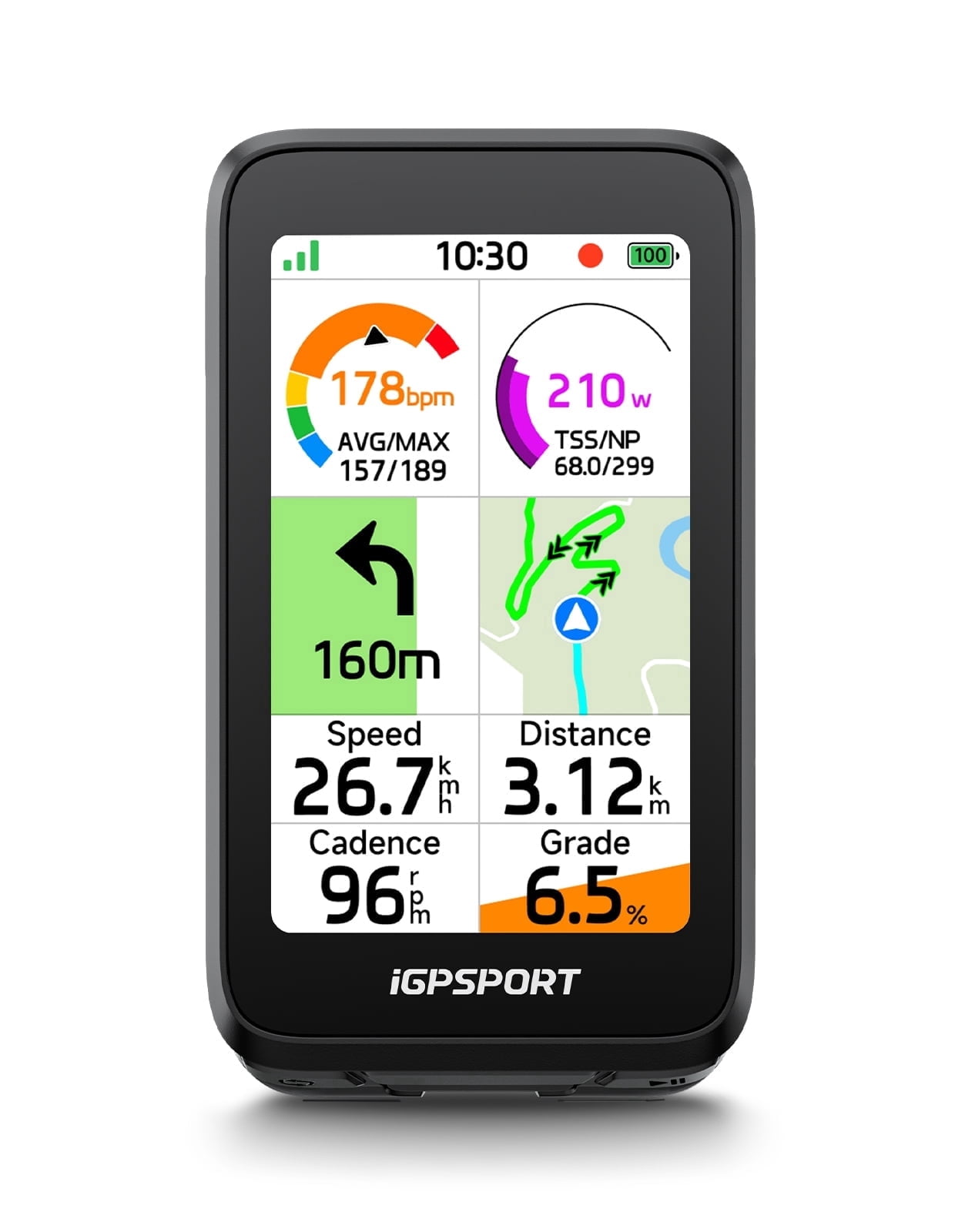 iGPSPORT BiNavi Air Bike Computer, 3.0'' Touchscreen MAP Voice
