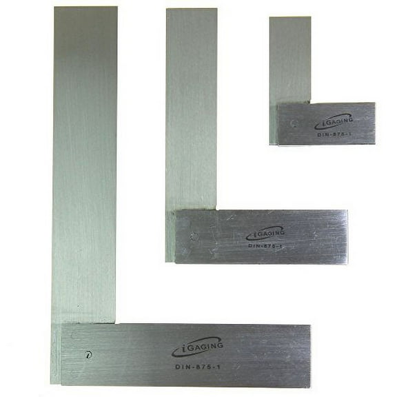 iGaging Machinist Square 90 Right Angle Precision Engineer Set 2" 4" 6", 3 Piece 