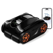iGarden Robotic Pool Cleaner K70, 7H Runtime Cordless Pool Vacuum Robot, Turbo 200% Suction, Smart 3D Navigation, Touchscreen, for In-Ground & Above Ground Pools, Black
