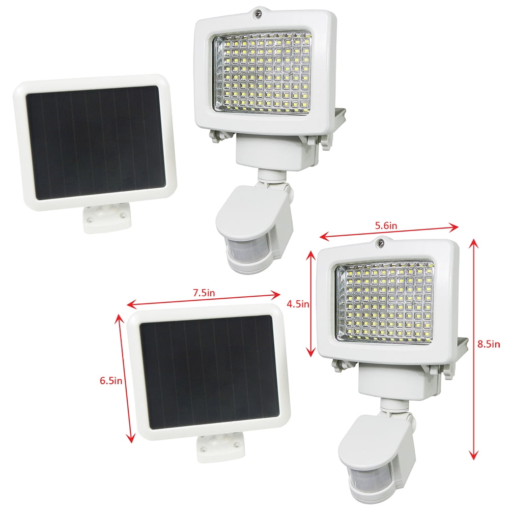 Set of 2 SMD LED Solar Powered Motion Sensor Light 22 LED 150 Lumens 60 80 Black Set of 2 SMD LED Solar Powered Motion Sensor Light 22 LED 150 Lumens 60 80 Black