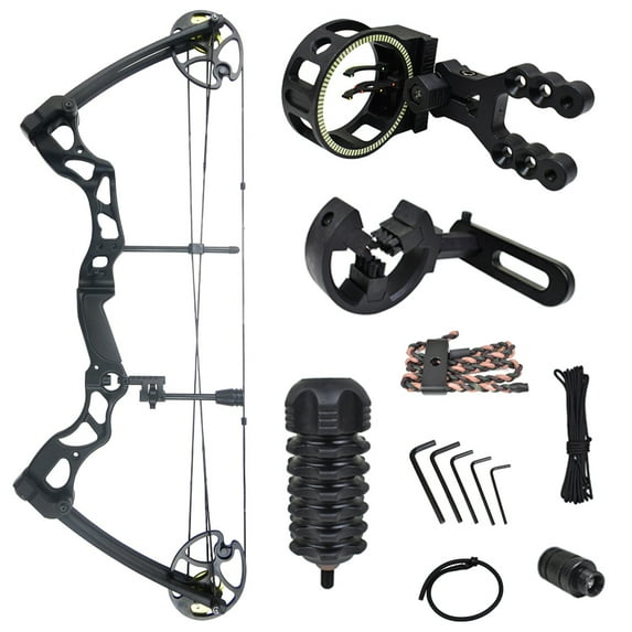 iGlow 40-70 lbs Black / Camouflage Camo Archery Hunting Compound Bow 175 150 60 55 30 lb Crossbow