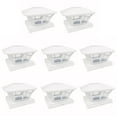 thumbnail image 1 of iGlow 8 Pack Black / White Outdoor Garden 6 x 6 Solar SMD LED Post Deck Cap Square Fence Light Landscape PVC Vinyl Wood, 1 of 5