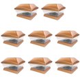 thumbnail image 1 of iGlow 8 Pack Copper / White 6 x 6 Solar Post Light SMD LED Deck Cap Square Fence Outdoor Garden Landscape PVC Vinyl Wood, 1 of 6