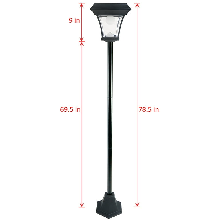 iGlow Outdoor Garden Solar Lamp Post Light w 2 Bright White SMD LED Streetlight Style Landscape Path Deck Dual Purpose