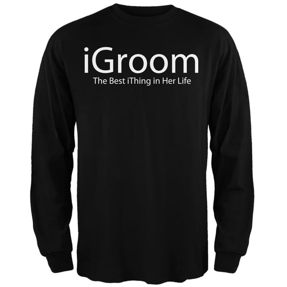iGroom Black Adult Long Sleeve T-Shirt - Small