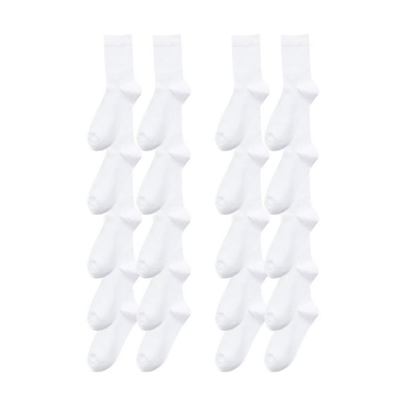 iHPH7 10 Pairs of Socks Mens Socks Work Socks for Men Mens Crew Socks Athletic Socks Men Breathable Socks for Men Above Ankle Socks Men Gifts for Men White A