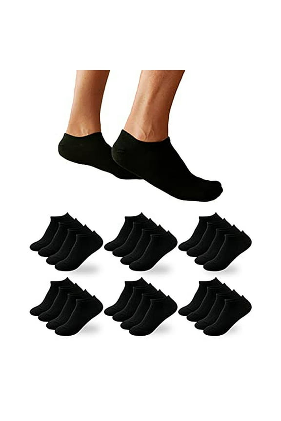 12 Pairs of Socks Womens Athletic Socks Moisture Wicking Socks Women's Athletic Socks Breathable Socks Women Short Socks for Women Womens Low Cut Socks for Women Ankle Black One Size